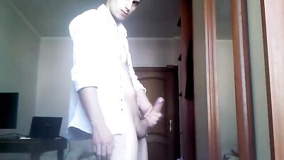 Jerking White Shirt: Gay Porn Solo Video