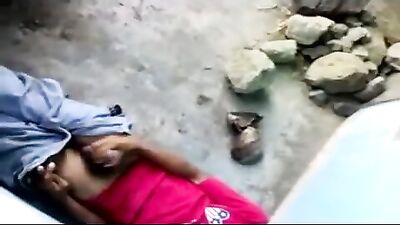 Jerking Behind the Wall - Amateur Boy Caught in Action!