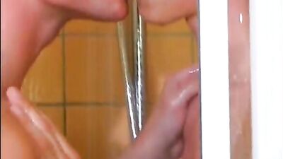 Hot Shower Adventure - Two Studs in Action!