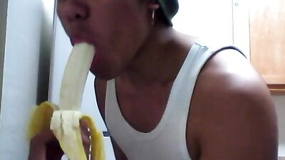 Asian Cutie Teases with Banana - Explosive Gay Porn Action!