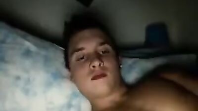 Web-Cam Muscular Italian Stud Cums on His Abs!