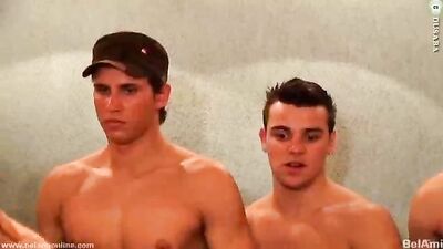 Stroke for Stroke! Hot Men in the Pool