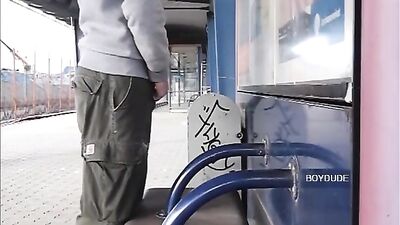 Got Horny On The Train: Amateur Gay Porn Video