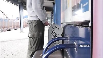 Got Horny On The Train: Amateur Gay Porn Video