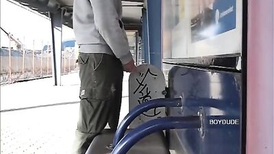 Got Horny On The Train: Amateur Gay Porn Video