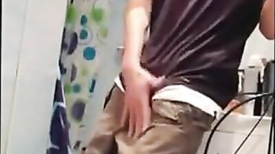 Bathroom Stress Relief - Cum Shots Web-Cam Solo Twink!