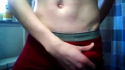 Noisy Cumming Teen: Bathroom Jerk-Off Sessions!