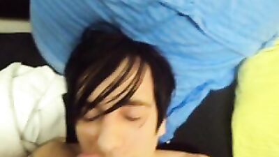Emo Boy Gets Cum-Shot Oral Facial - Swallowing Fun!