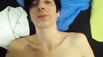 Emo Boy Gets Cum-Shot Oral Facial - Swallowing Fun!