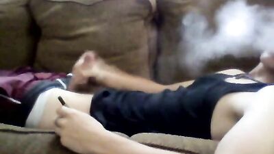 Gay Porn Relaxation with Solo Jerking or Jerking Smoke for Gay Porn Pleasure