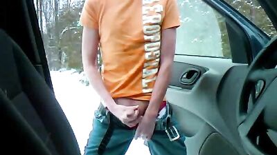 Jacking by my car: Amateur Cum Shots Solo - A Gay Porn Video Full of Lust and Desire