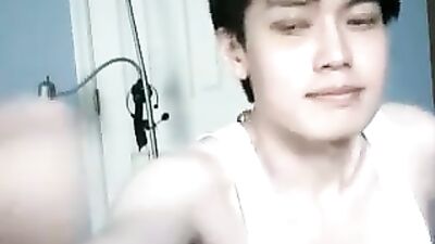 Asian Twink Plays with His Big Uncut Dick in the Shower - Gay Porn Video