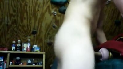 Gay Porn: Hung Fit Young Guy Pounds Fleshlight!