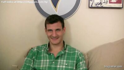 Hot Twink Guy Caleb Jones Stroking His Rock-Hard Cock Again!