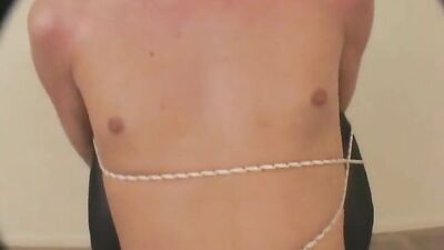 Bounded boy - Fetish Solo Porn Video - Bound and teased in leather gear!