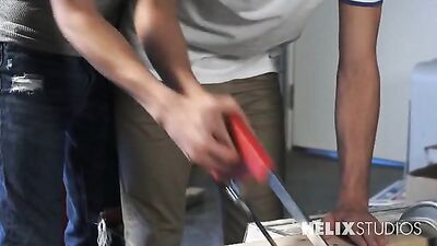 Gay Porn Blue Collar Boys Turn Up the Heat