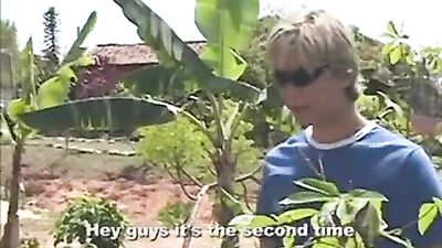 Blonde Slut at Farm: Interracial Action Cum Shots