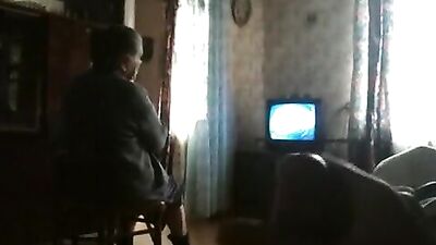 Grandmas Web-Cam Cum Shots: A Home Sick Schoolboy Adventure!