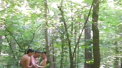 Russian Bush Boys - Amateur Group Sex in the Wild