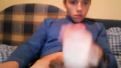 Twink Cum Shots in Blue: Online Amateur Porn