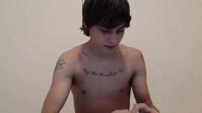 Gay Tattoo Solo Boy Cams Tubes - Ass Play and Handjob Action!