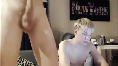 Blonde Brothers Webcam Sucking: Action Amateur Gay Porn!