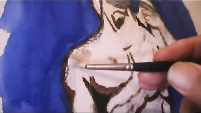 Latino Hottie Gets Painted by Teen Model in Sensual Gay Porn Scene!