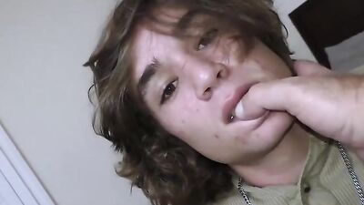 Straight twink gets hooked on Gay Porn!