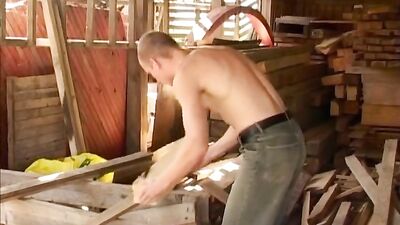 Raw Wood Shop Fuck: A Carpenters Bareback Cum Shots with a Hot Boy!
