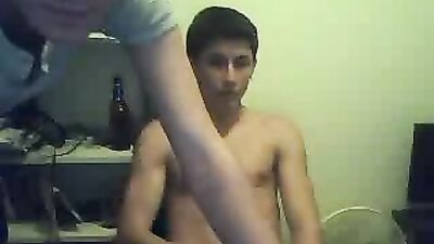 Web-Cam Handjob - Two British Lads in England!!