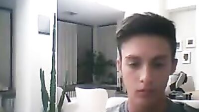 Handjob Euro Slash Cum: Slim Teen Excitement in Front of Webcam!