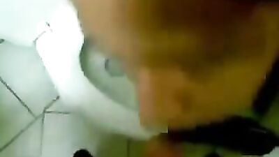 Toilet BJ Boy Cum Shots Public