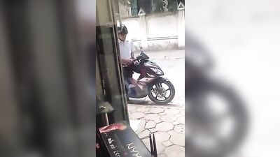 Asian Public Outdoor Bike Wank: Excite Your Inner Beast