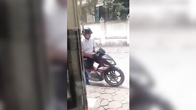 Asian Public Outdoor Bike Wank: Excite Your Inner Beast