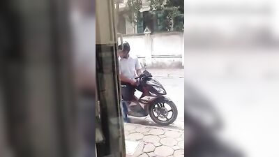 Asian Public Outdoor Bike Wank: Excite Your Inner Beast