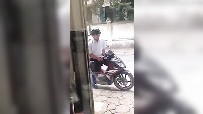 Asian Public Outdoor Bike Wank: Excite Your Inner Beast