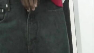 Gay Porn Toilet Phone Wank: Big Brown Cock Amateur Cum Record!