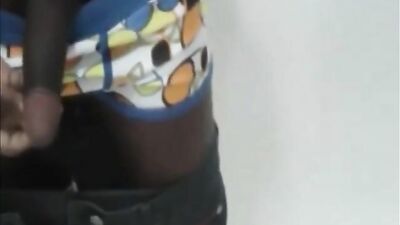 Gay Porn Toilet Phone Wank: Big Brown Cock Amateur Cum Record!