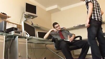 Gay Porn Stars Have Fun in the Office!