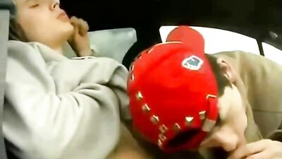 Thrusting Twinks Take Over The Back Seat: Amateur Oral Car Blowjob