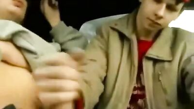 Thrusting Twinks Take Over The Back Seat: Amateur Oral Car Blowjob