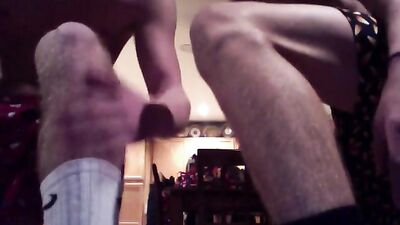 Two Shirtless Teens Compare Bodies