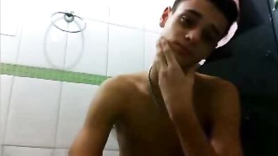 Gay Bathroom Camming Handjob: For What You Ask Me!