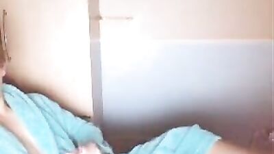 Golden Handjobs: Masturbating with Housecoat Bliss