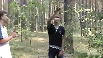 Forest Frenzy: Two Boys Hooking up in the Woods