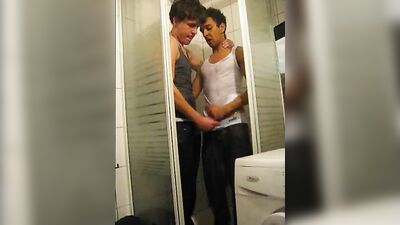 Shower Fun with Amateur Handjobs: Together in the Shower!