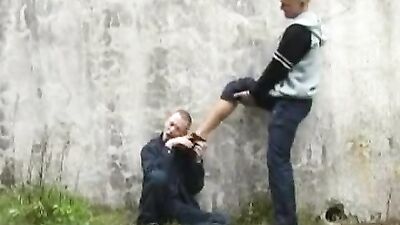 Blonde Russian Humiliates Buddy: Amateur Bareback Foot Fetish - Xxx!