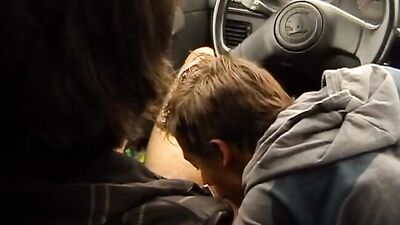 Carnal Oral Delights: Steamy Gay Blowjob Action in the Back Seat!