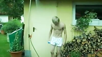 German Bliss in Shower! Amateur Fun with Cute Boy Exploring Sexuality!