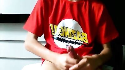 Young Amateur Jacks off and Cums Solo!